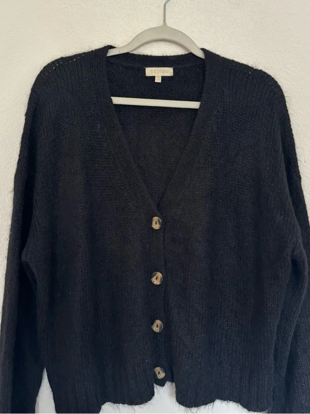 Tejido Button Cardigan Alpaca Wool Sweater - Picture 2 of 6